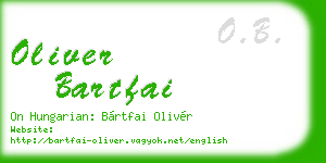 oliver bartfai business card